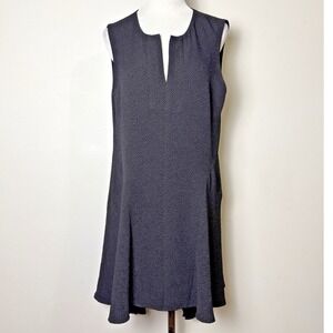 BCBG Max Azria Asymmetric Dress M Sleeveless Minimalist Designer Midi Chic
